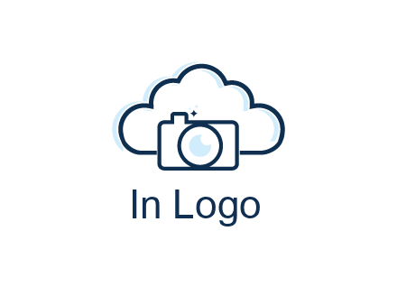 line art cloud behind camera