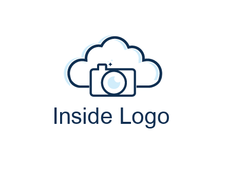 line art cloud behind camera
