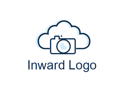 line art cloud behind camera
