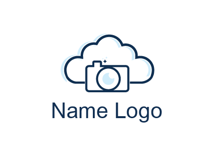 line art cloud behind camera