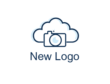 line art cloud behind camera