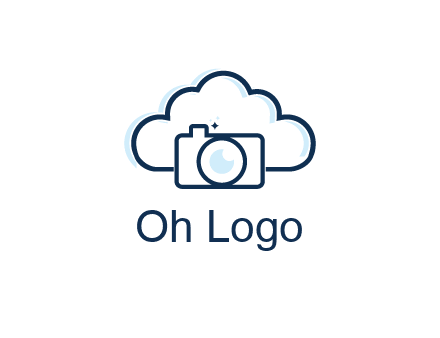 line art cloud behind camera