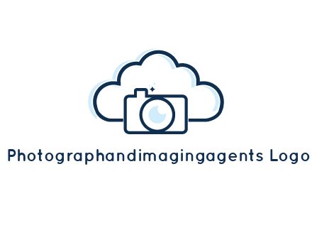 line art cloud behind camera