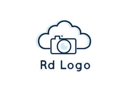 line art cloud behind camera