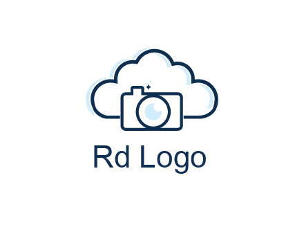 line art cloud behind camera