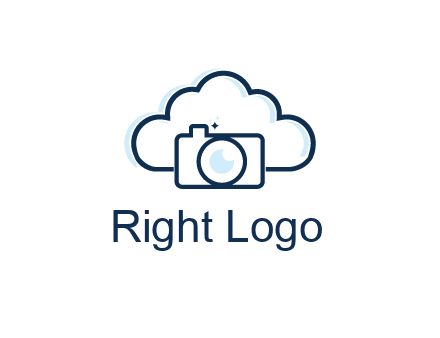 line art cloud behind camera