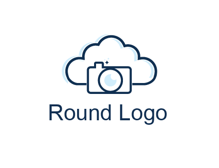 line art cloud behind camera