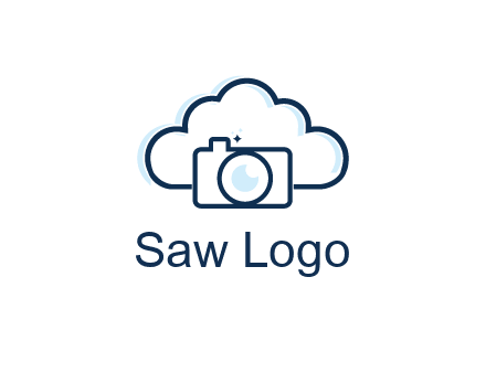 line art cloud behind camera