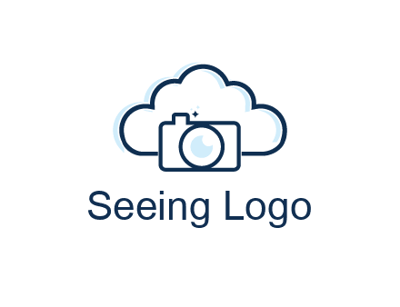 line art cloud behind camera