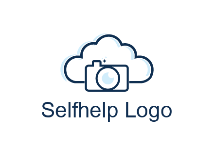 line art cloud behind camera
