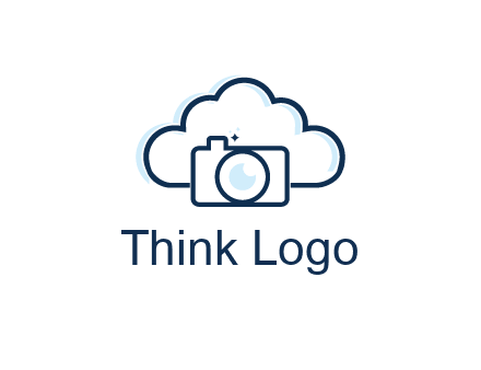 line art cloud behind camera