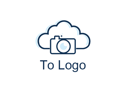 line art cloud behind camera