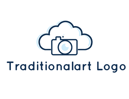 line art cloud behind camera