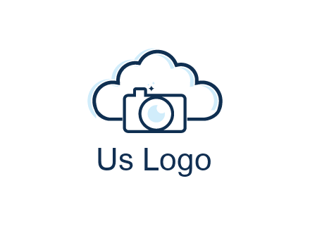 line art cloud behind camera