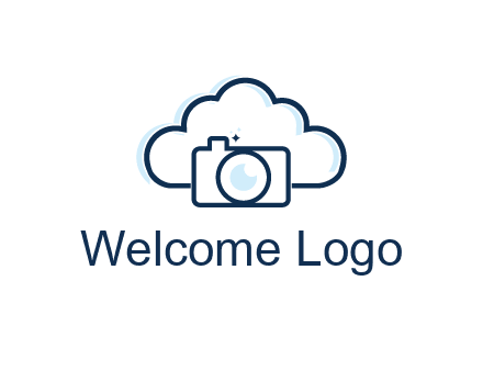 line art cloud behind camera