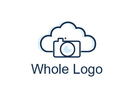 line art cloud behind camera