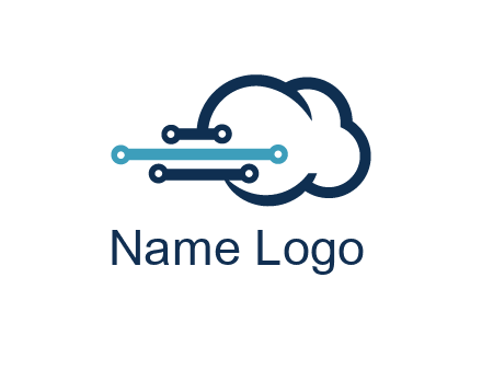networking lines joined to cloud