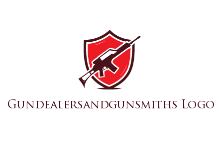 gun in shield