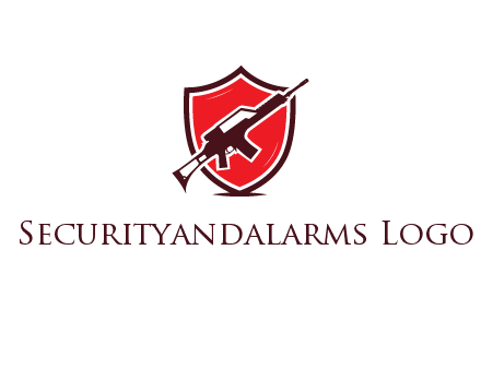gun in shield