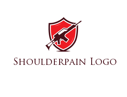 gun in shield