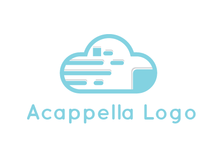 line art cloud with lines and documents