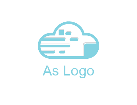 line art cloud with lines and documents