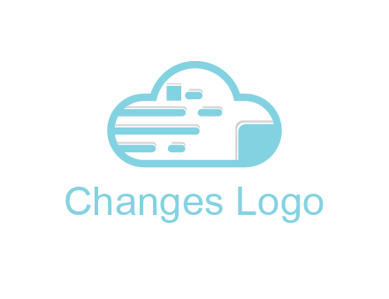 line art cloud with lines and documents