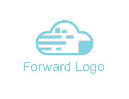 line art cloud with lines and documents