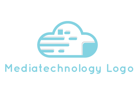 line art cloud with lines and documents