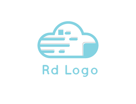 line art cloud with lines and documents