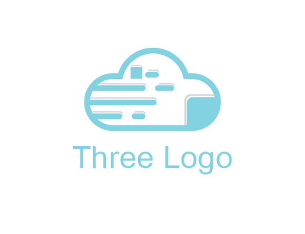 line art cloud with lines and documents