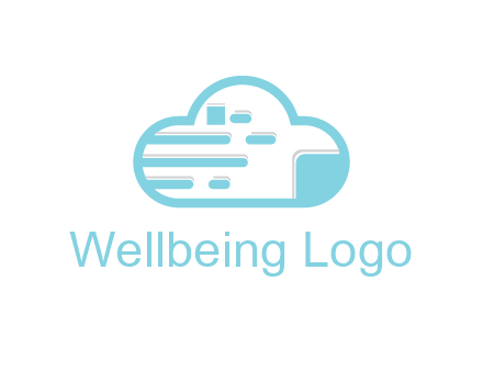 line art cloud with lines and documents