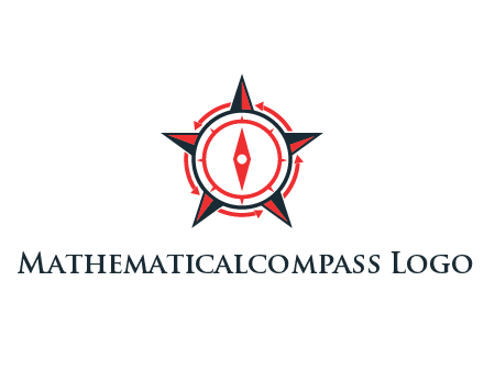compass in circle inside star