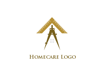 compass with scale forming house