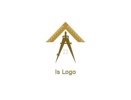 compass with scale forming house