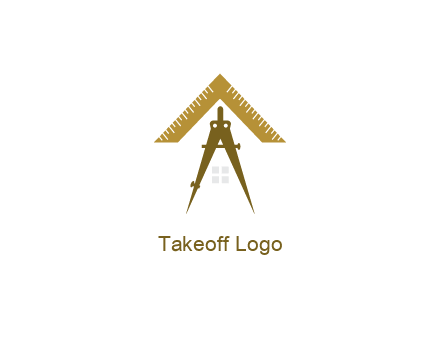 compass with scale forming house