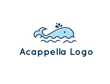 cute whale in ocean
