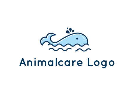 cute whale in ocean