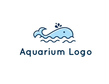 cute whale in ocean