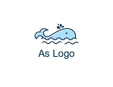 cute whale in ocean