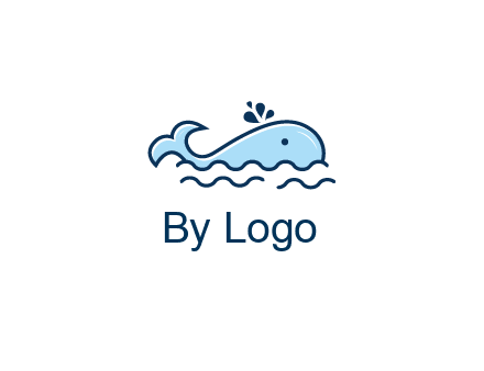 cute whale in ocean