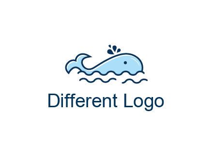 cute whale in ocean