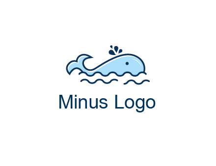 cute whale in ocean