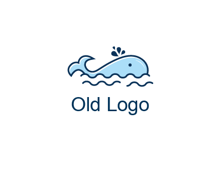 cute whale in ocean
