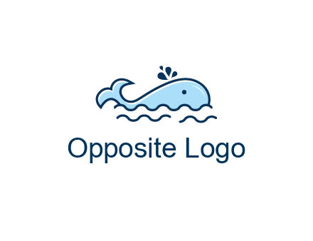 cute whale in ocean