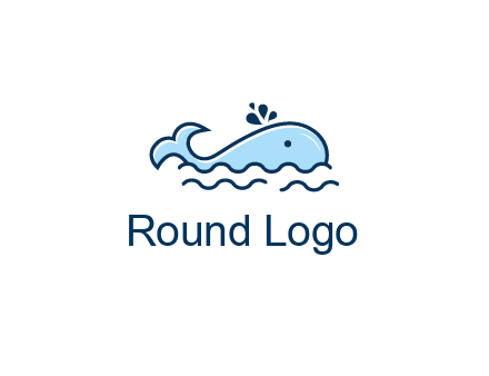 cute whale in ocean