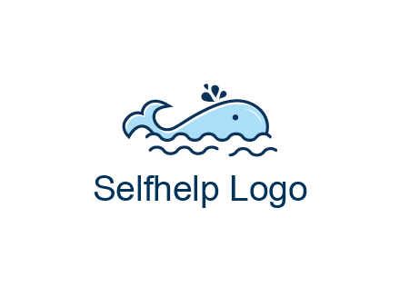 cute whale in ocean