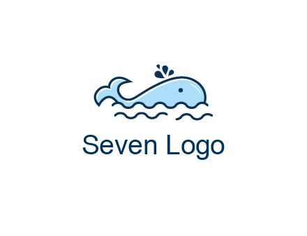 cute whale in ocean