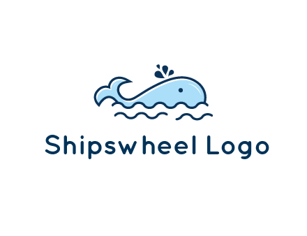 cute whale in ocean