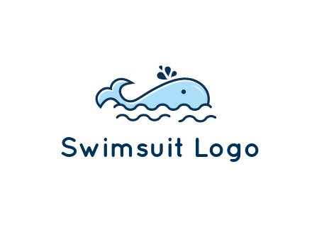 cute whale in ocean
